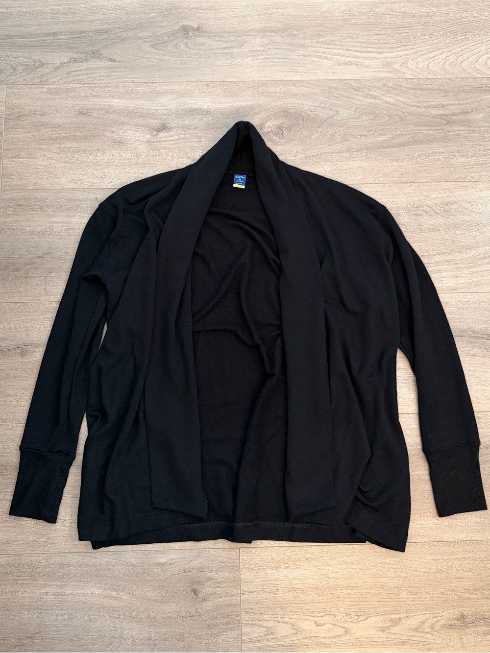Black Open-Front Cardigan